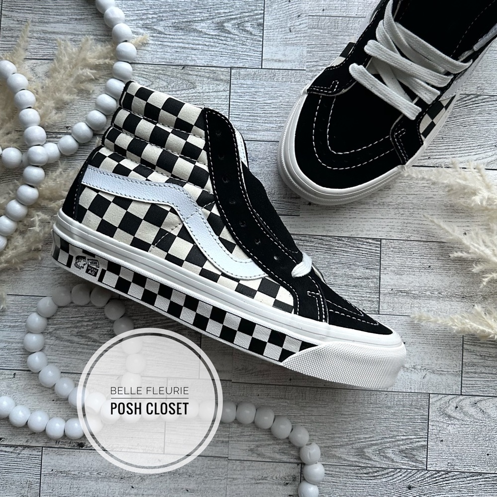 New W/ Box Vans Anaheim Sk8-Hi 38 DX High Top Checker Shoes